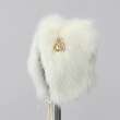 Норковая шапка для собак Puffy Ушки белая