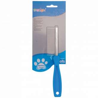 Расческа для собак стальная хромовое покрытие 24 зуба