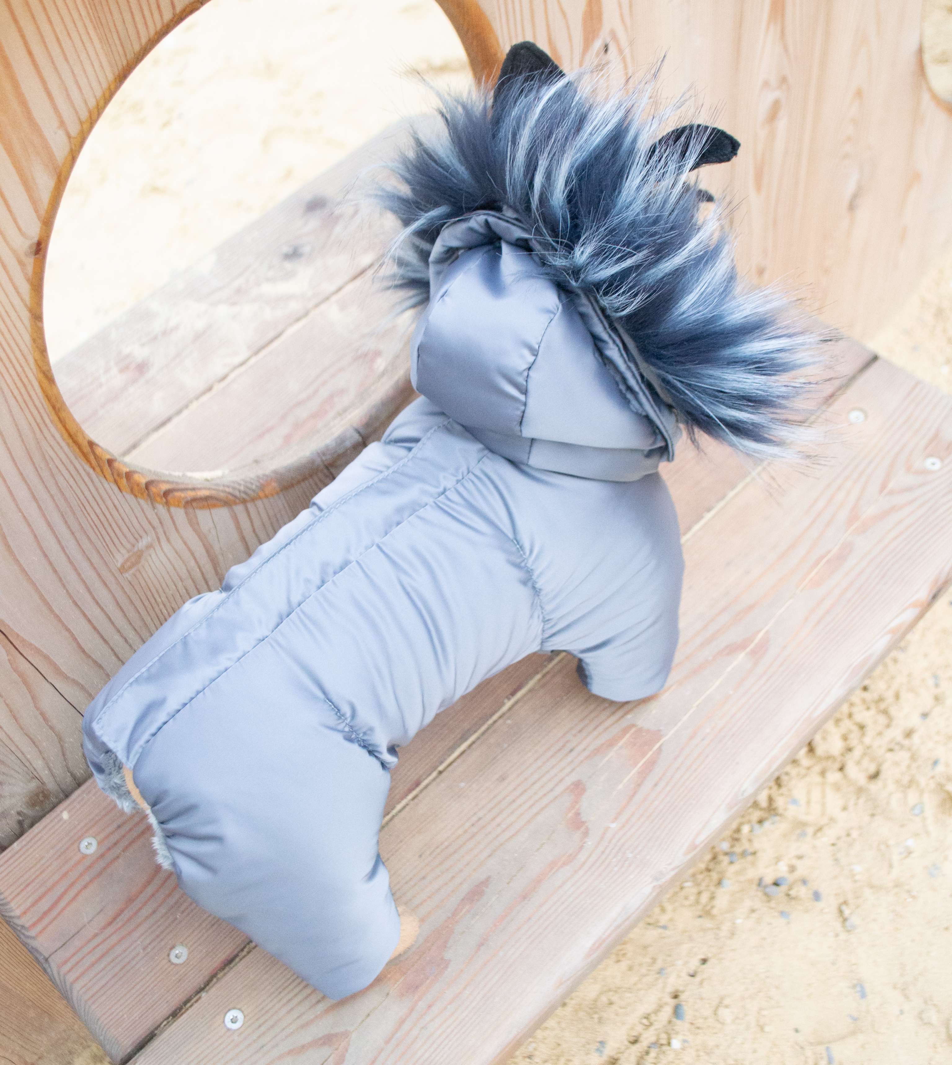 Зимний комбинезон для собак Полярное сияние Сталь