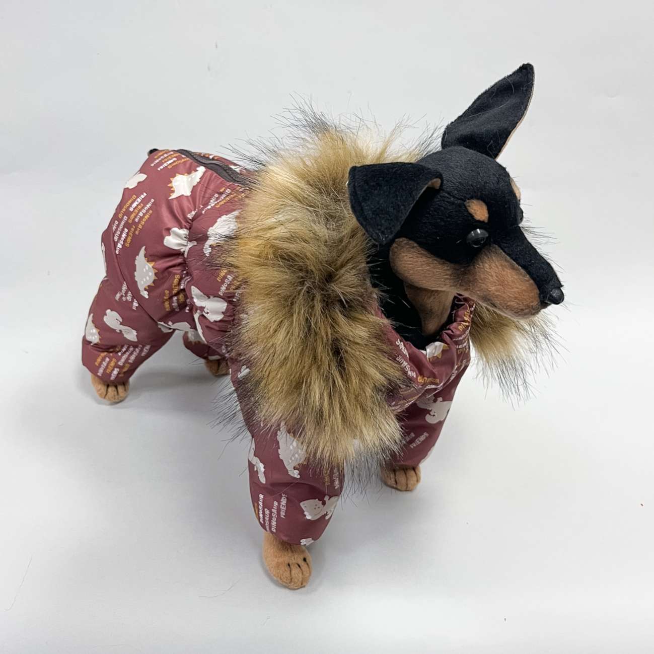 Зимний комбинезон для собак Аляска Динозаврики