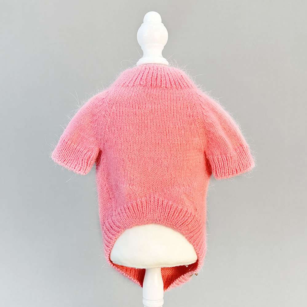 Вязаный свитер Puffy Пух норки Коралловый