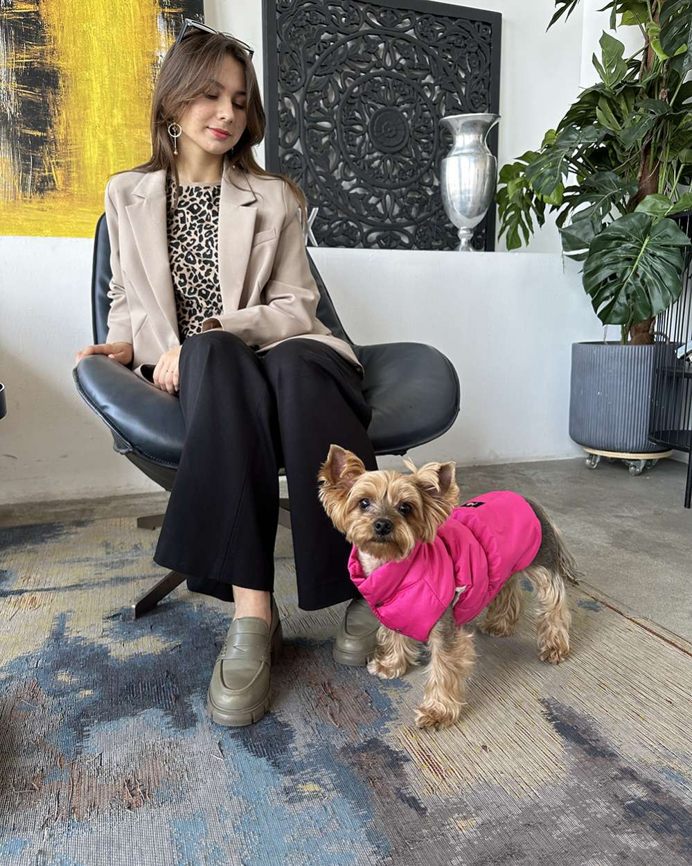 Жилетка для собаки Puffy Флеш Фуксия