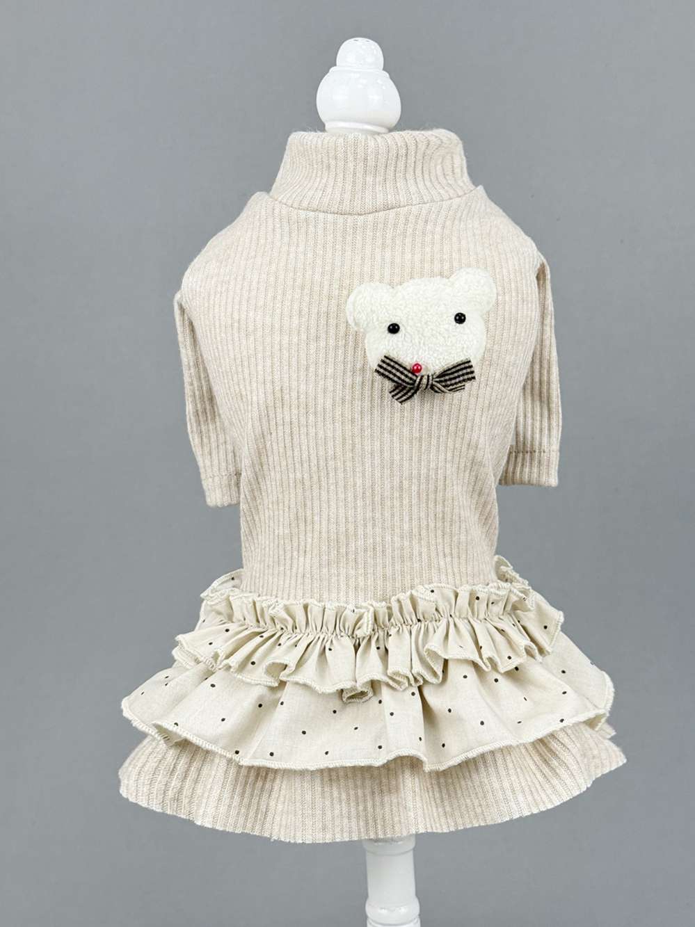 Платье для собак Puffy Лапша бежевое