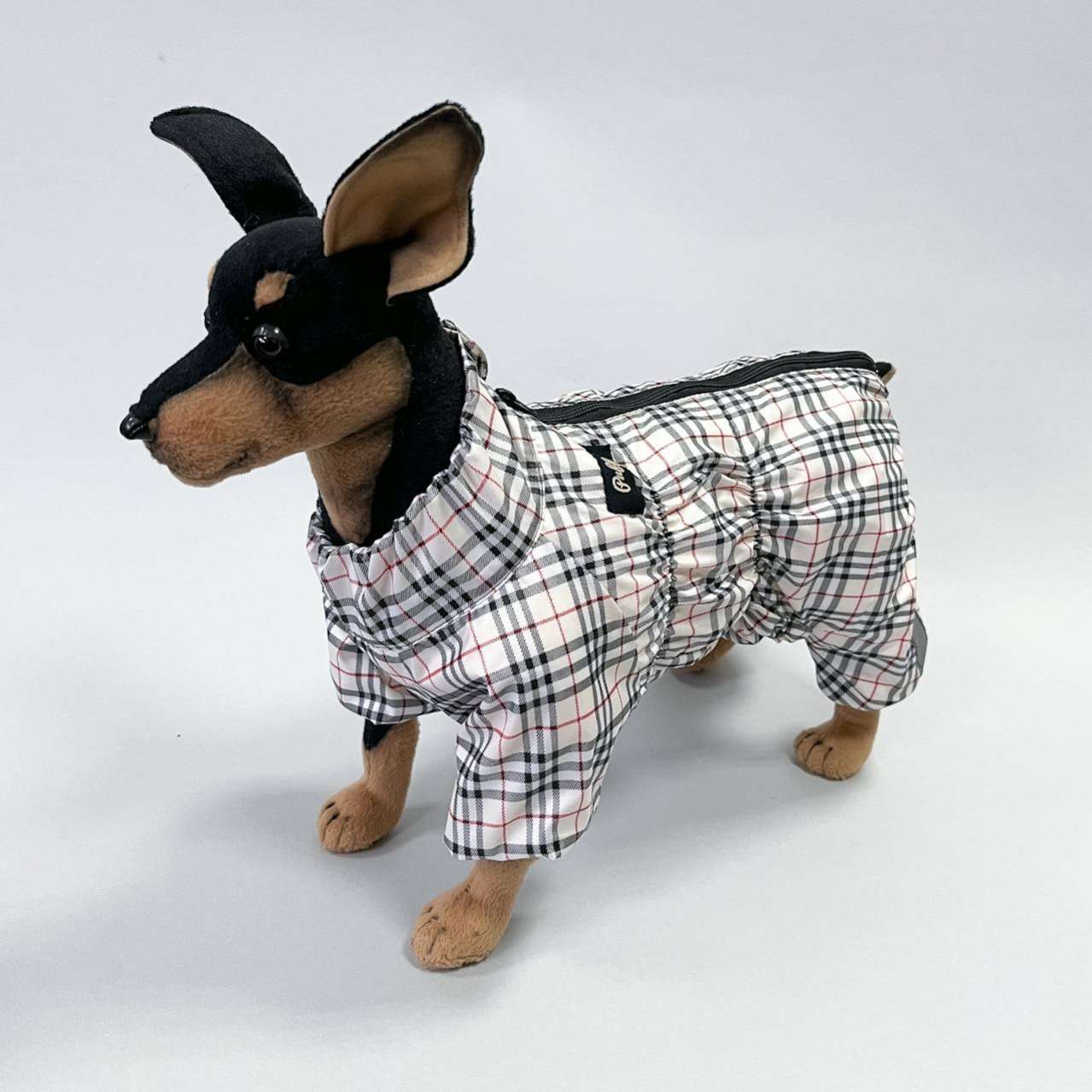 Дождевик для собаки утепленный Puffy Burberry