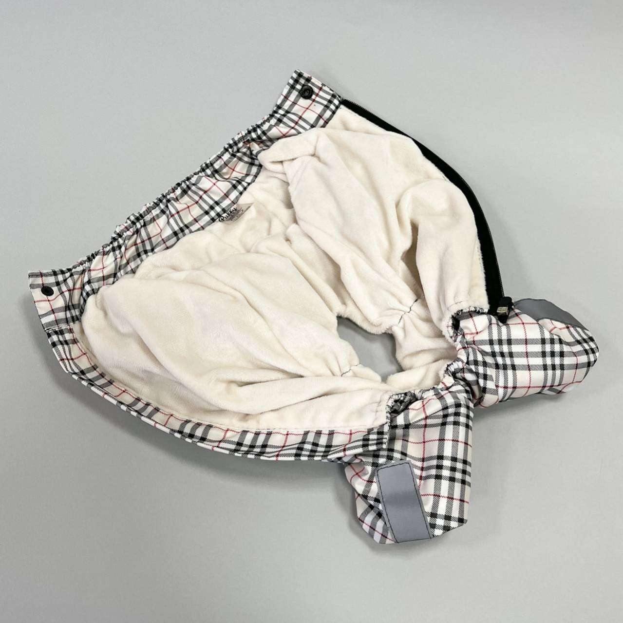 Дождевик для собаки утепленный Puffy Burberry