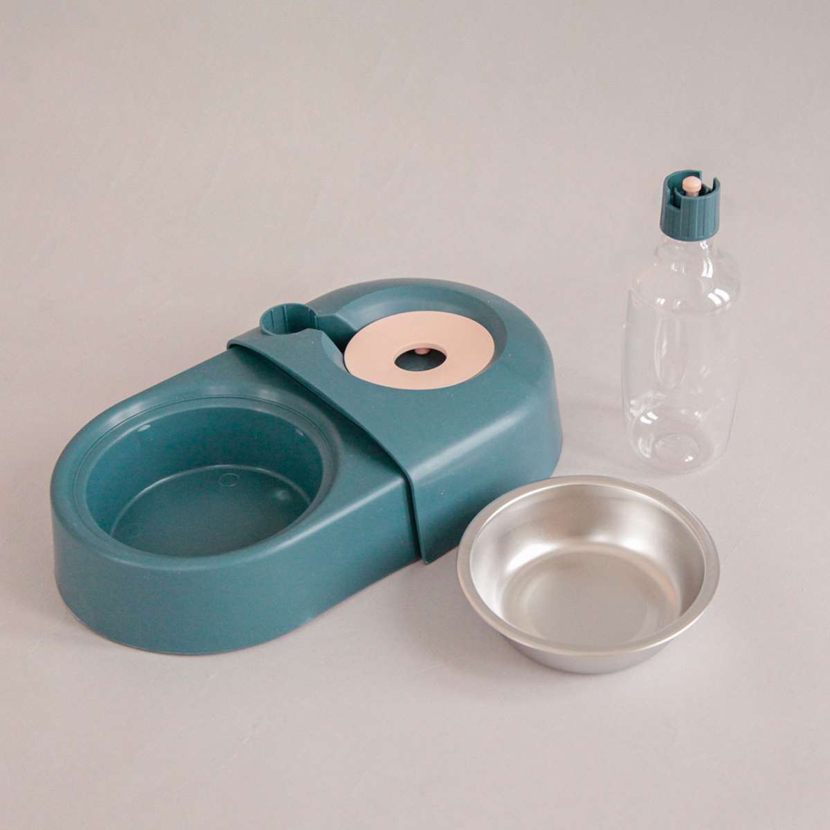 Миска металлическая и поилка непроливайка для собак