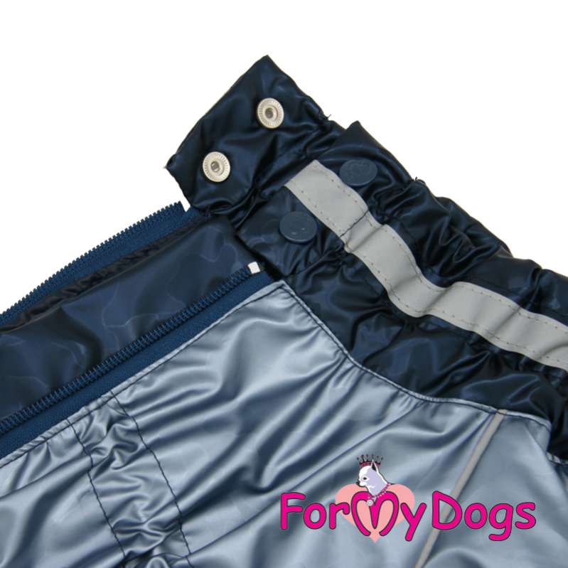 Дождевик для таксы и корги ForMyDogs Металлик