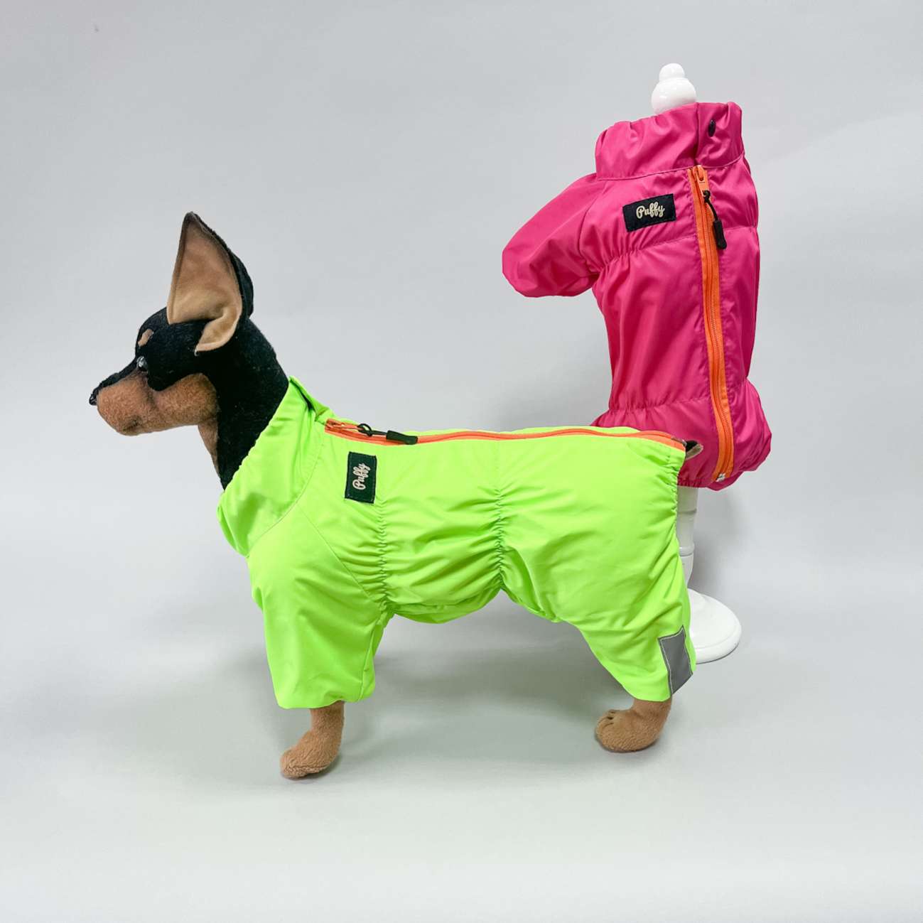 Дождевик для собаки утепленный Puffy Лион салатовый