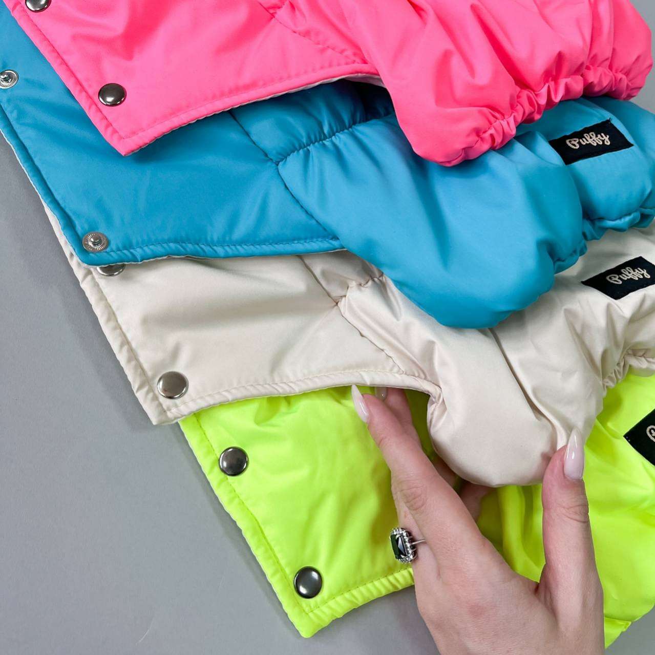 Жилетка Puffy Рич молочная