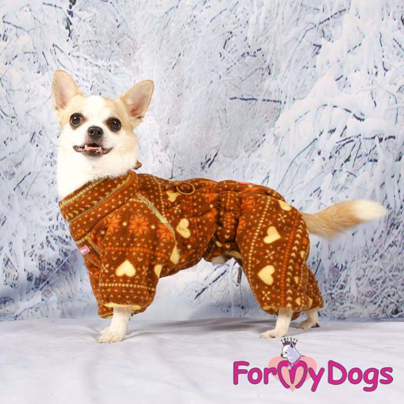 Зимний комбинезон для собак флисовый ForMyDogs Пряник