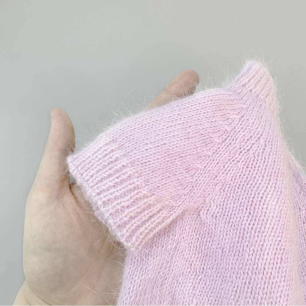 Вязаный свитер Puffy Пух норки Нежно-розовый