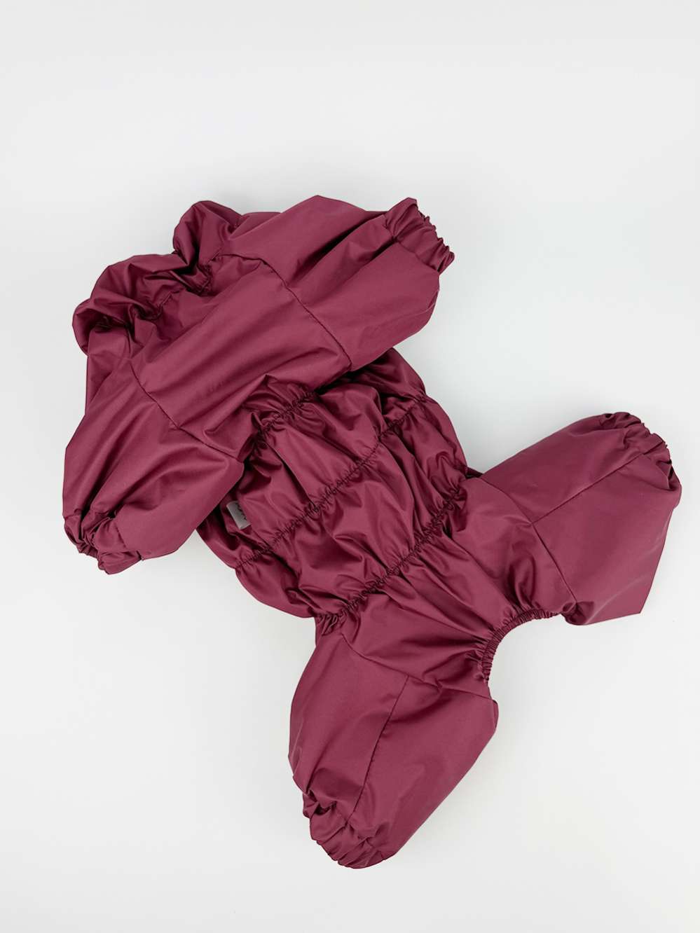 Утепленный дождевик Puffy для мопсов и бульдогов Бордо