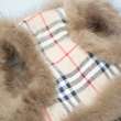 Шлейка для собак с натуральным мехом Burberry