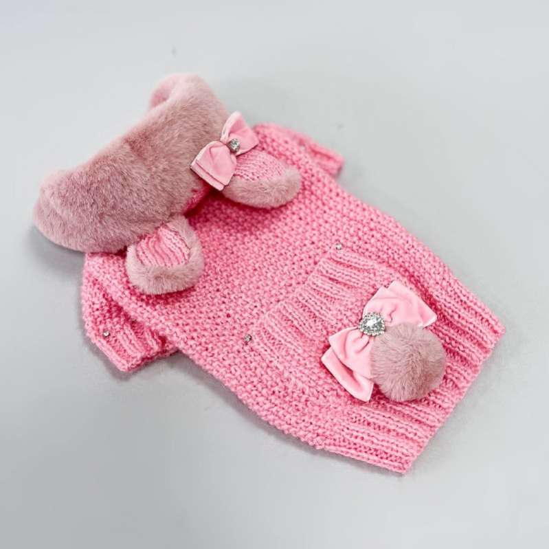 Шерстяной свитер для собак Заюша Розовый