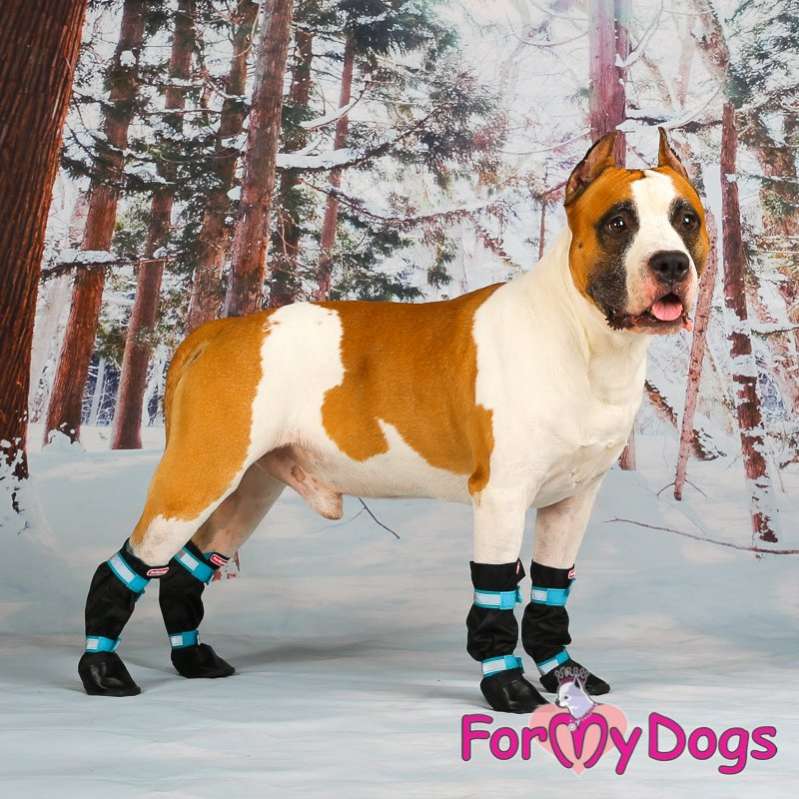 Сапоги для собак ForMyDogs Урбан Черно-Синие