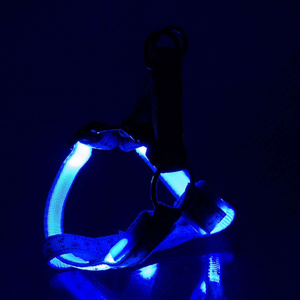 Светящаяся шлейка для собак Неон