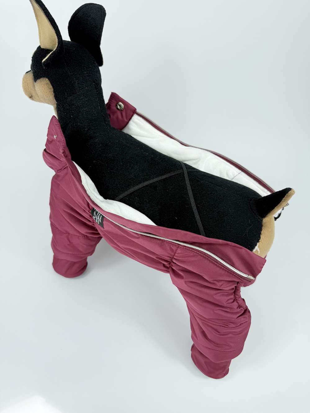 Зимняя обувь для собак Подтяжки Бургунди