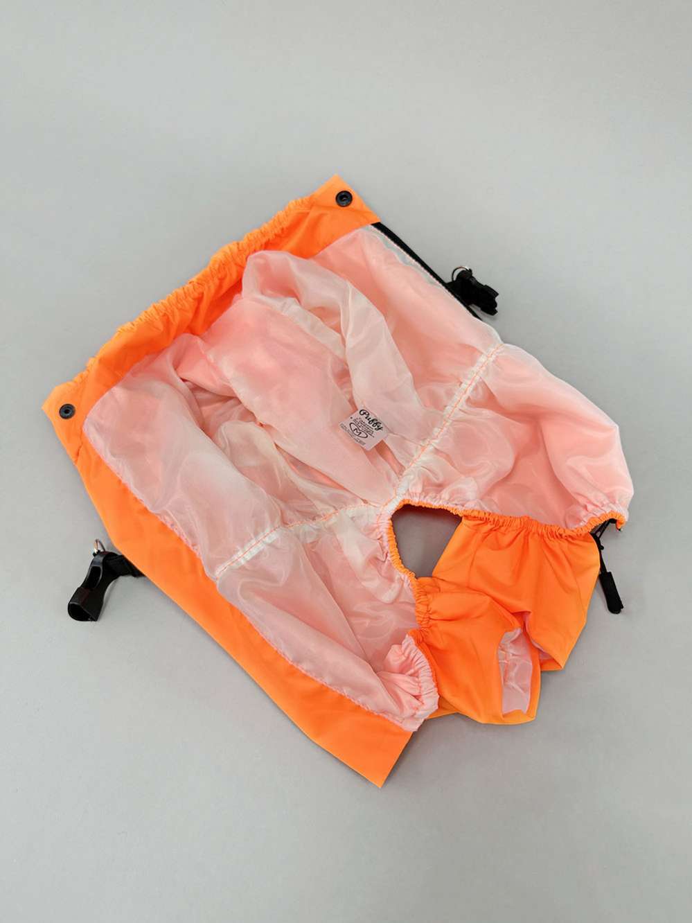 Дождевик для собак Puffy Фикс оранжевый со шлейкой