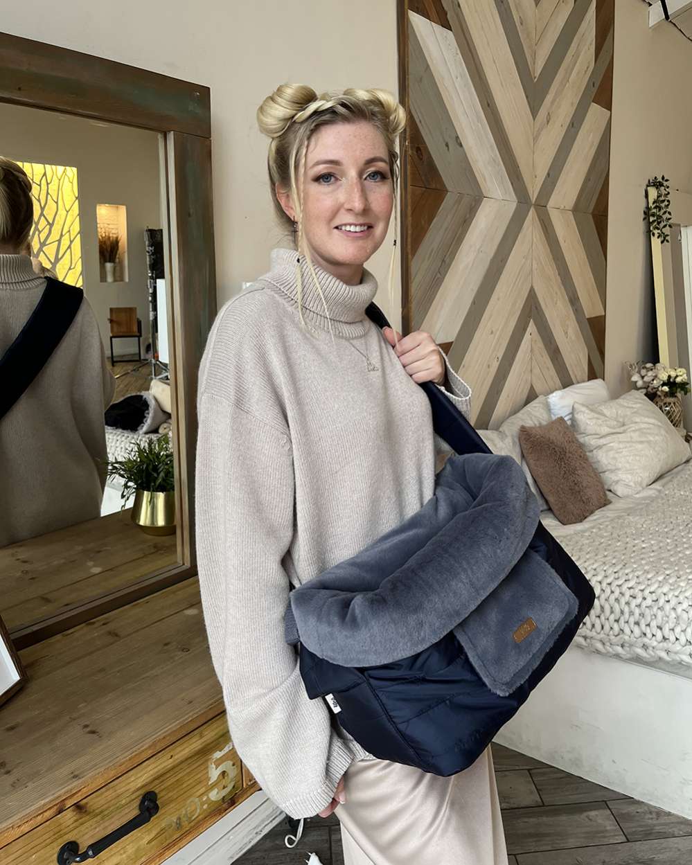 Сумка для собак Мешок Puffy Уют с регулятором синяя