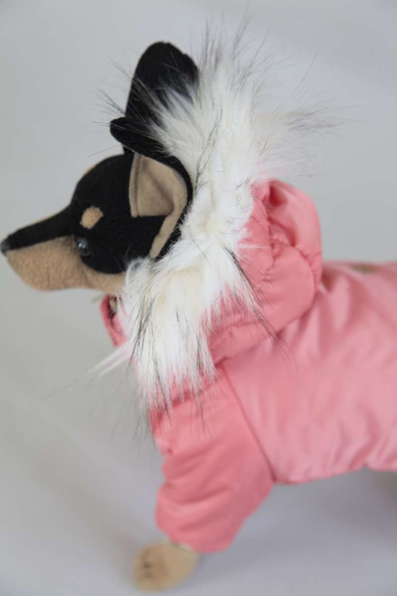 Зимний комбинезон для собак Арктическая зима коралловый