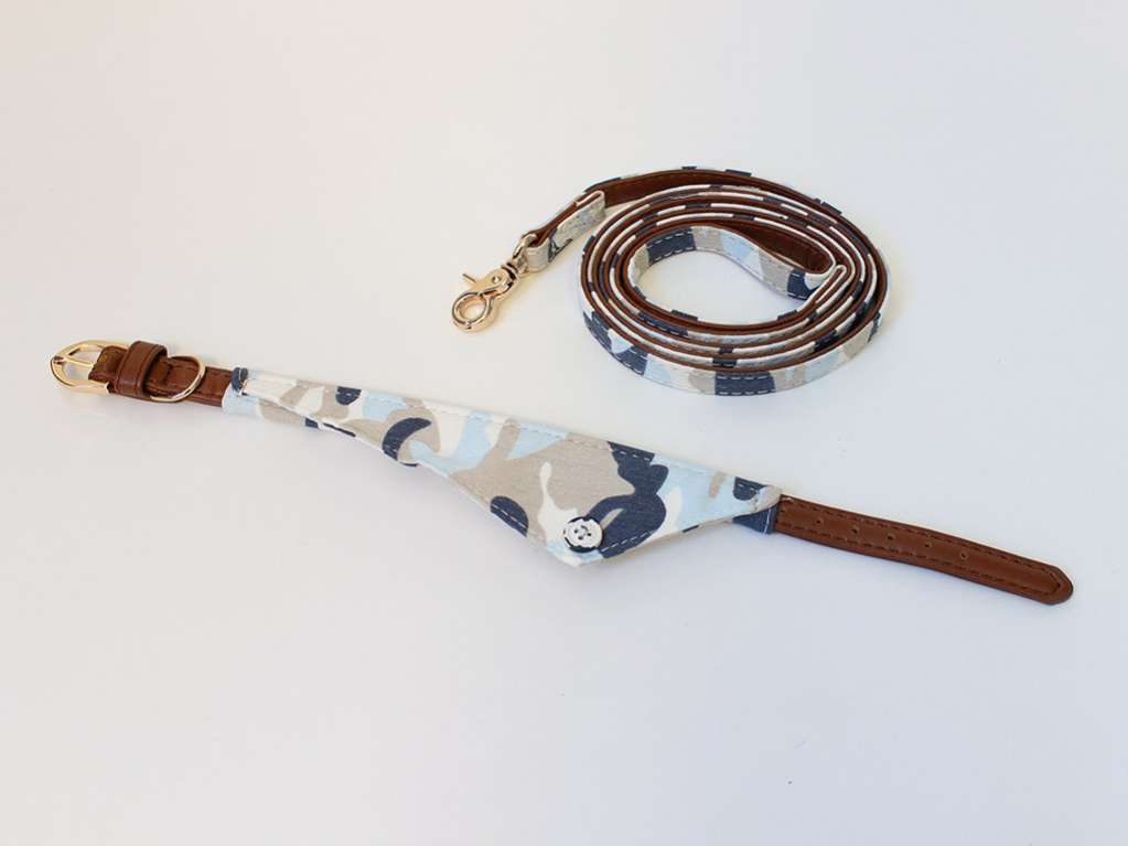 Ошейник и поводок для собаки Милитари