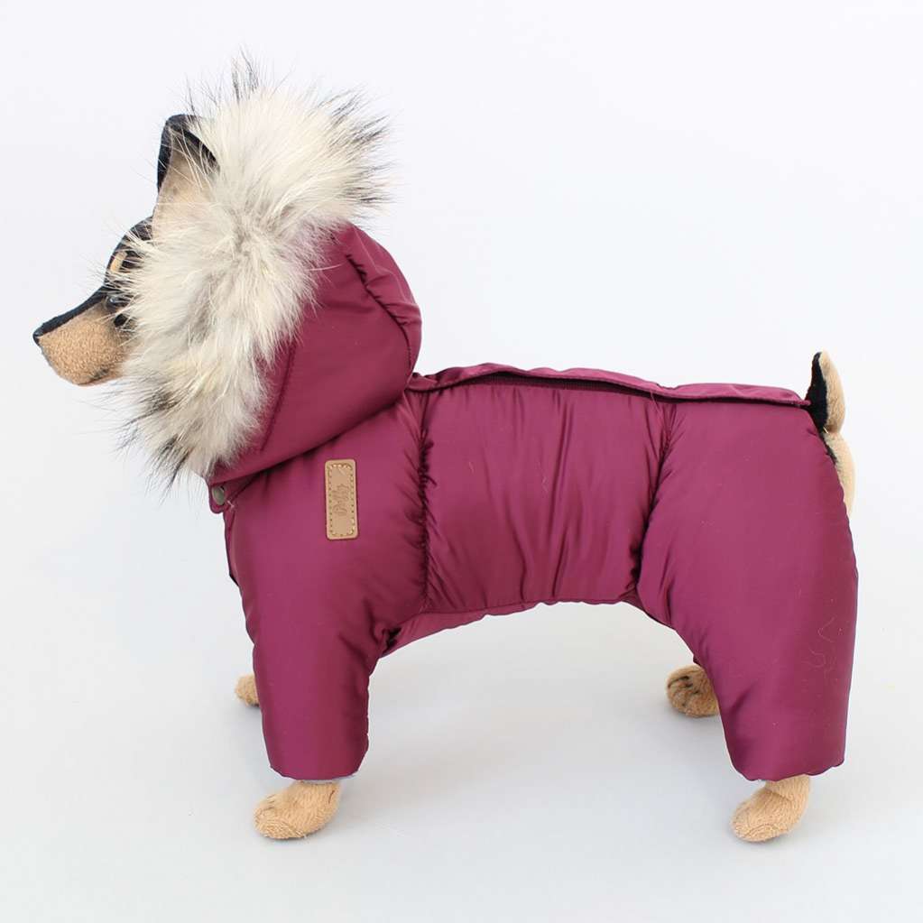 Зимний комбинезон для собак Северное сияние Бургунди