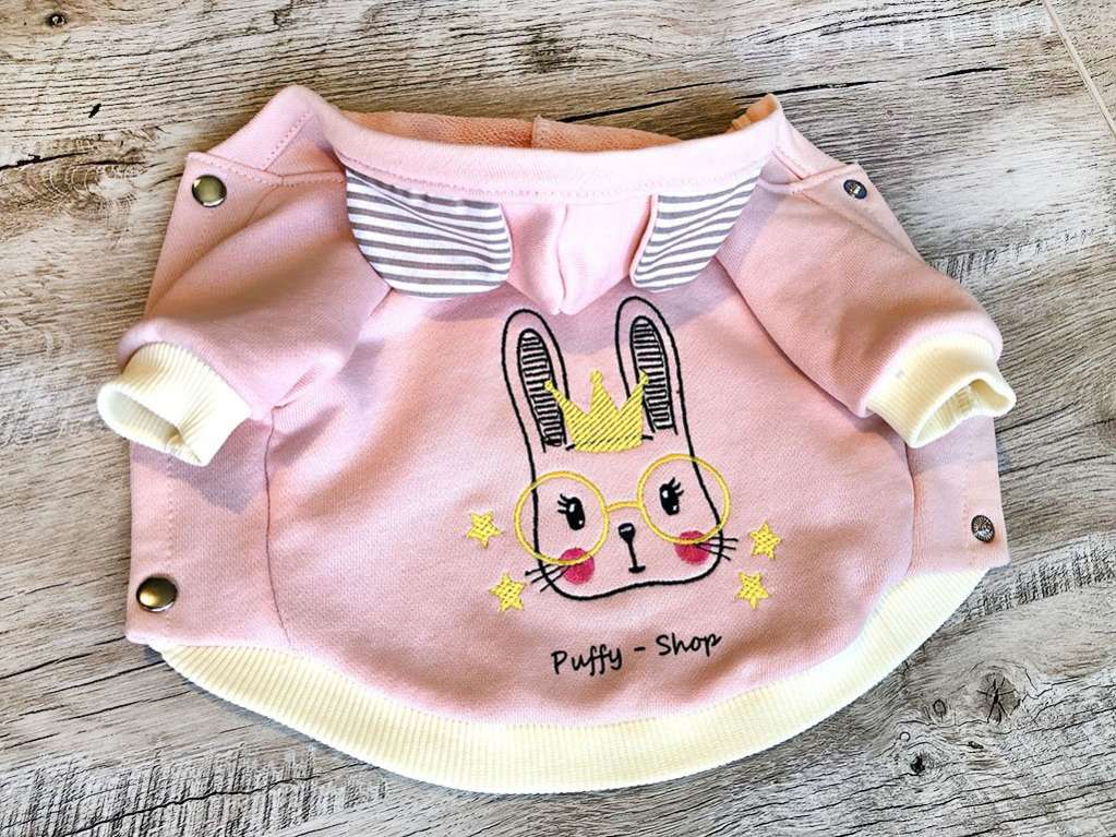 Толстовка для собак с капюшоном Puffy Bunny