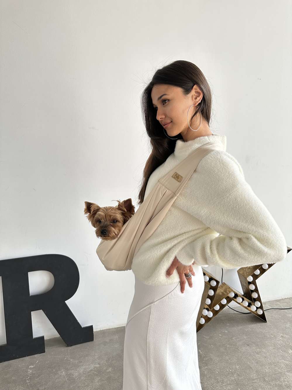 Сумка для собак Гамак Puffy Латте теплая