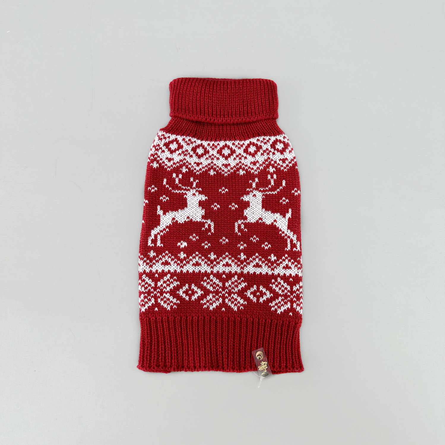 Вязаный свитер Орнамент Красный