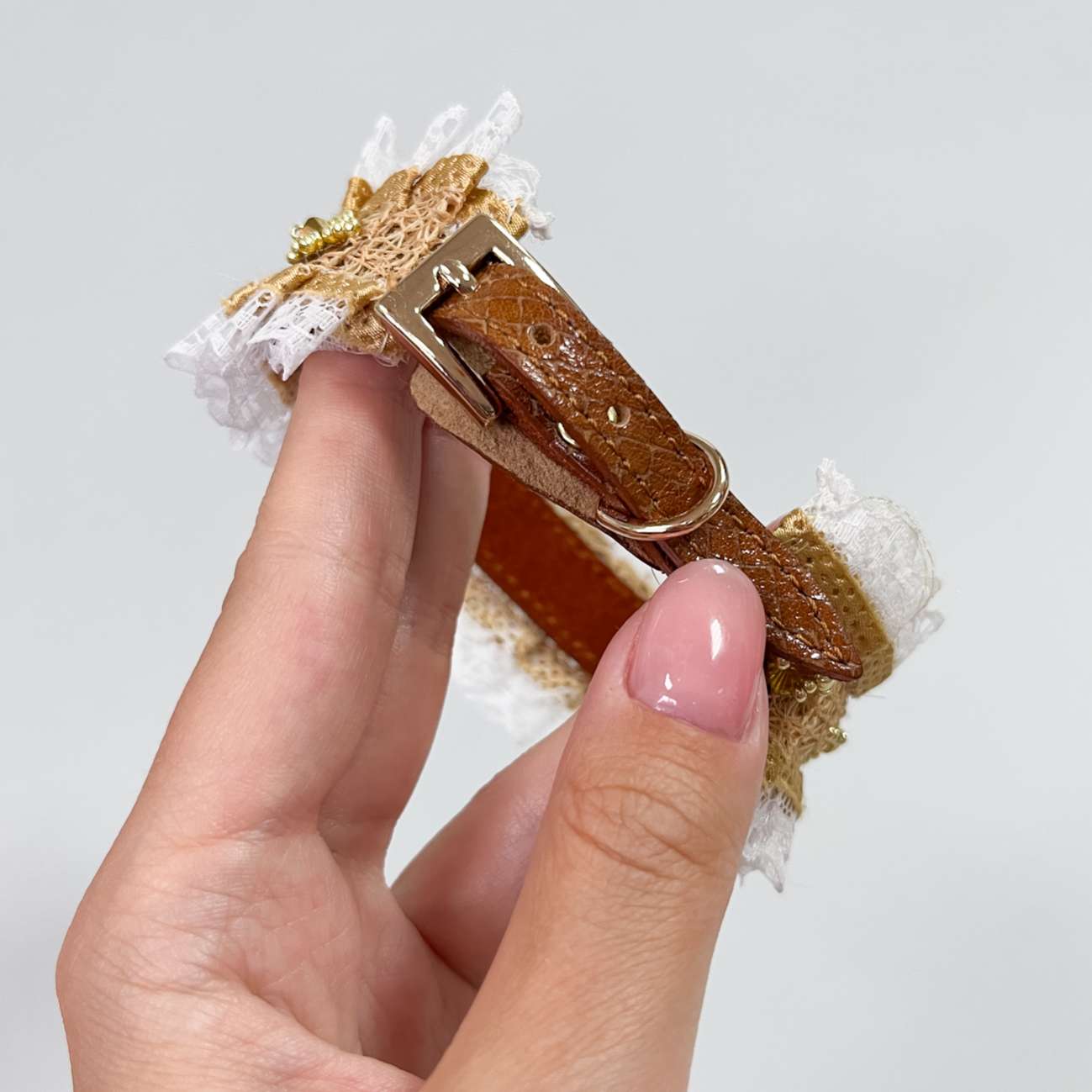 Кожаный ошейник для собак Голди