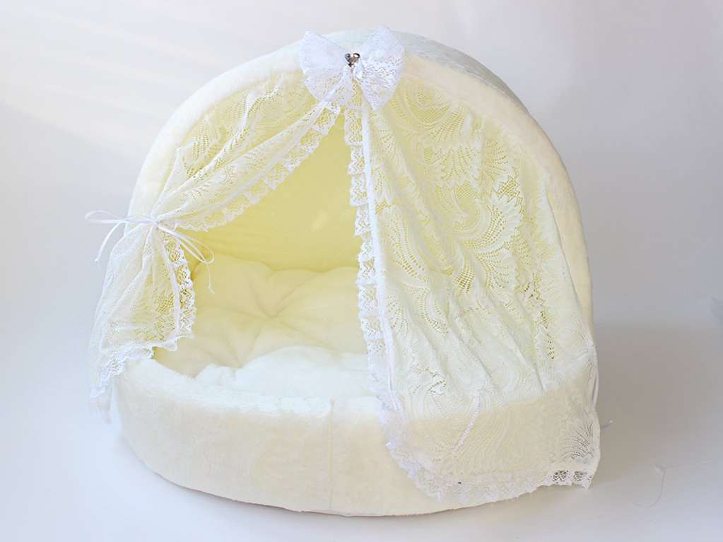 Домик для собаки со шторками Puffy Зефир