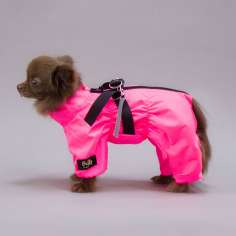 Дождевик Puffy Фикс розовый неон с шлейкой 