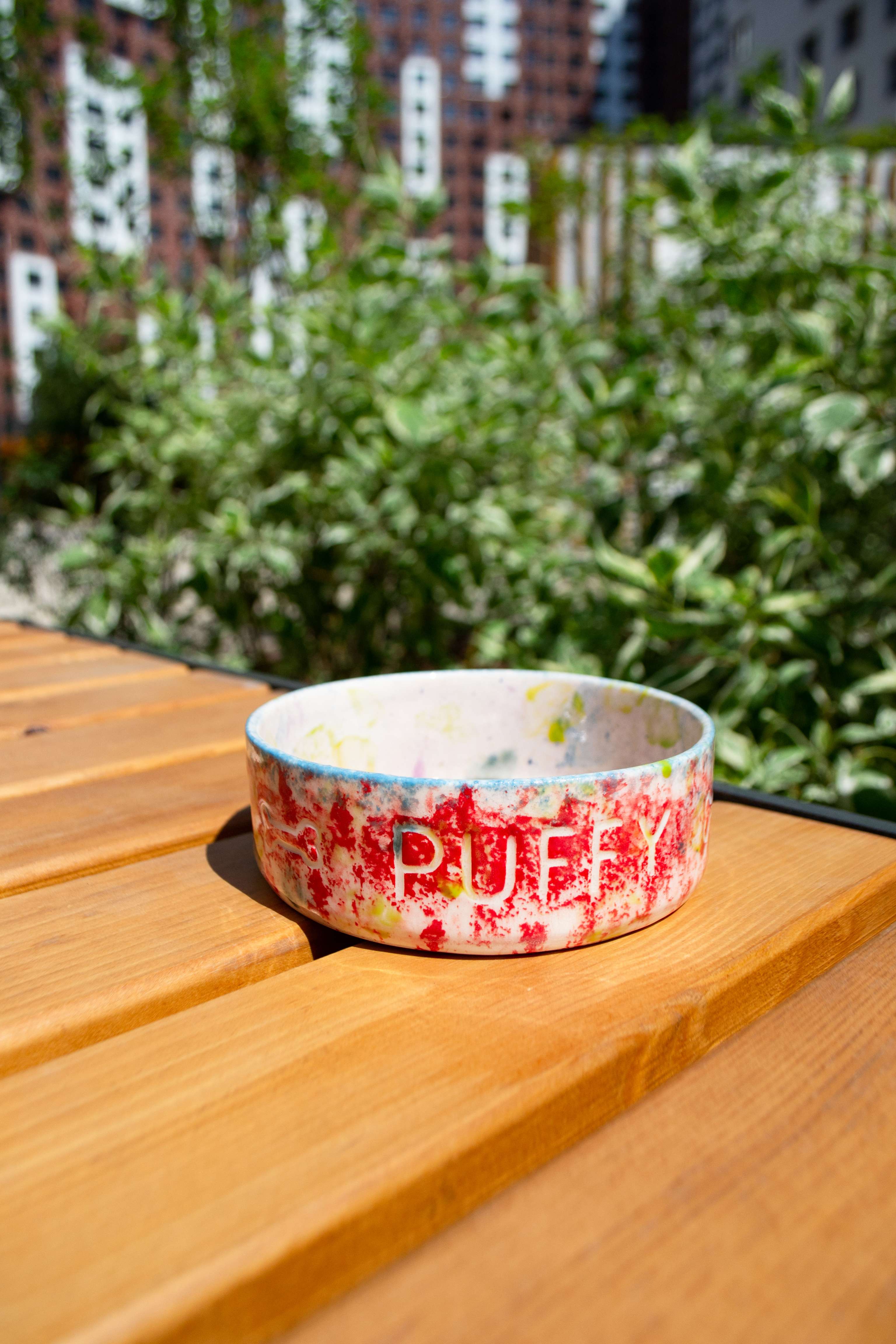 Миска для собак фарфоровая для собак Puffy Брызги краски