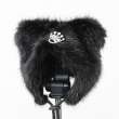 Норковая шапка для собак Puffy Ушки черная