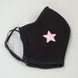 Многоразовая тканевая маска для лица двухслойная Puffy Black со звездой