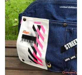 Сумка для собак Premium Джинс Неон