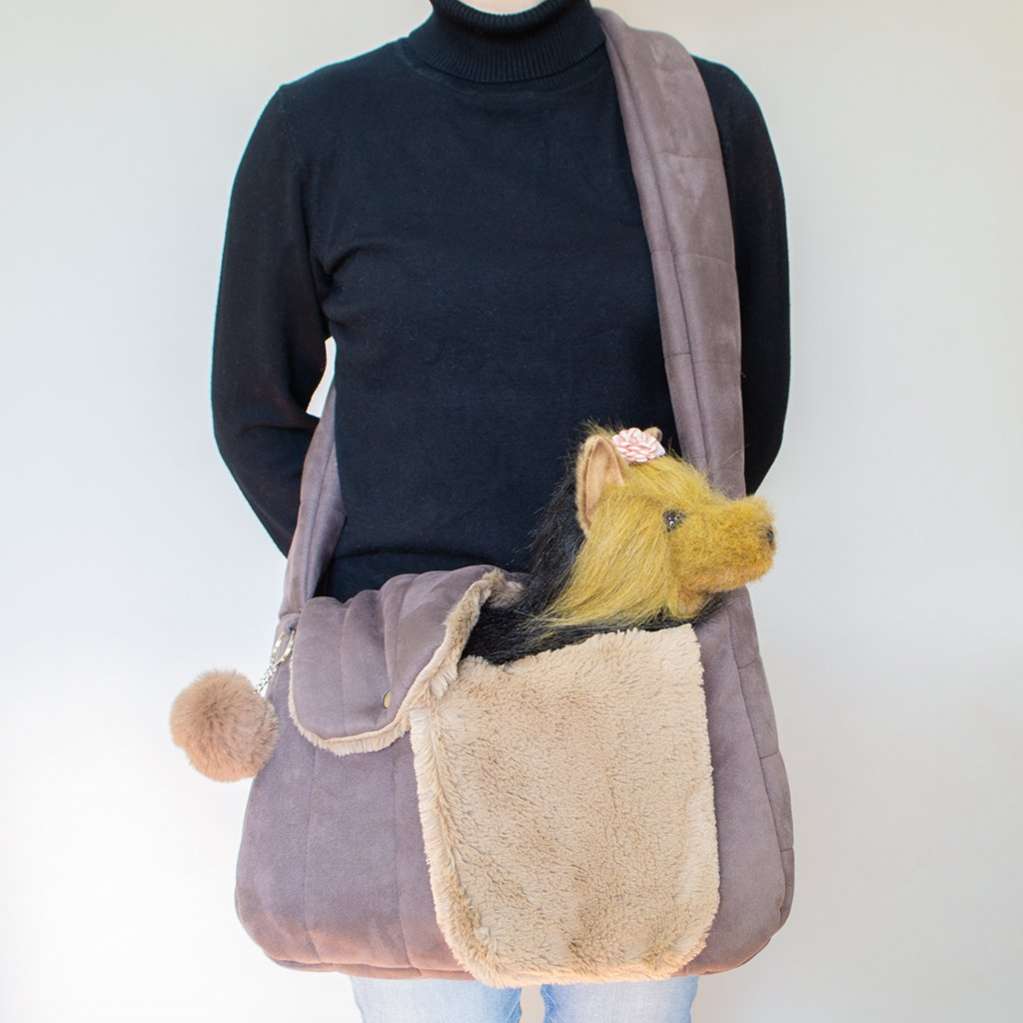 Сумка для собак Слинг Puffy Корица