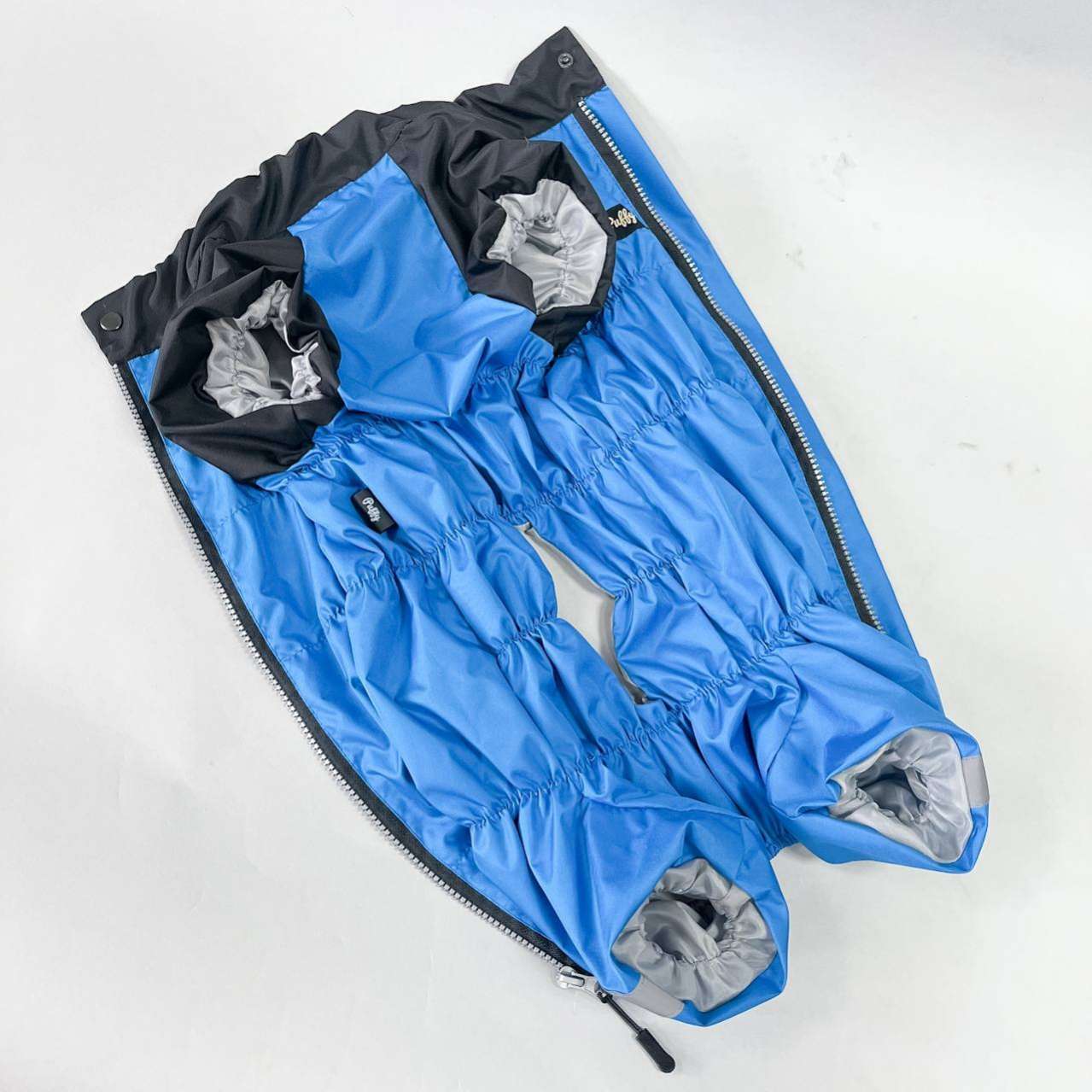 Дождевик для таксы и корги Puffy Лайм Синий