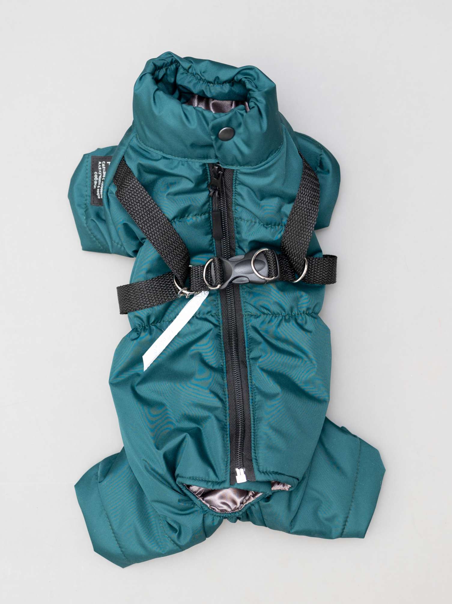 Комбинезон для собак со шлейкой Puffy Фикс изумруд