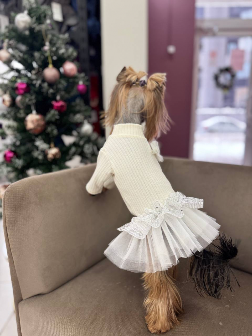 Платье Puffy Коко молочное