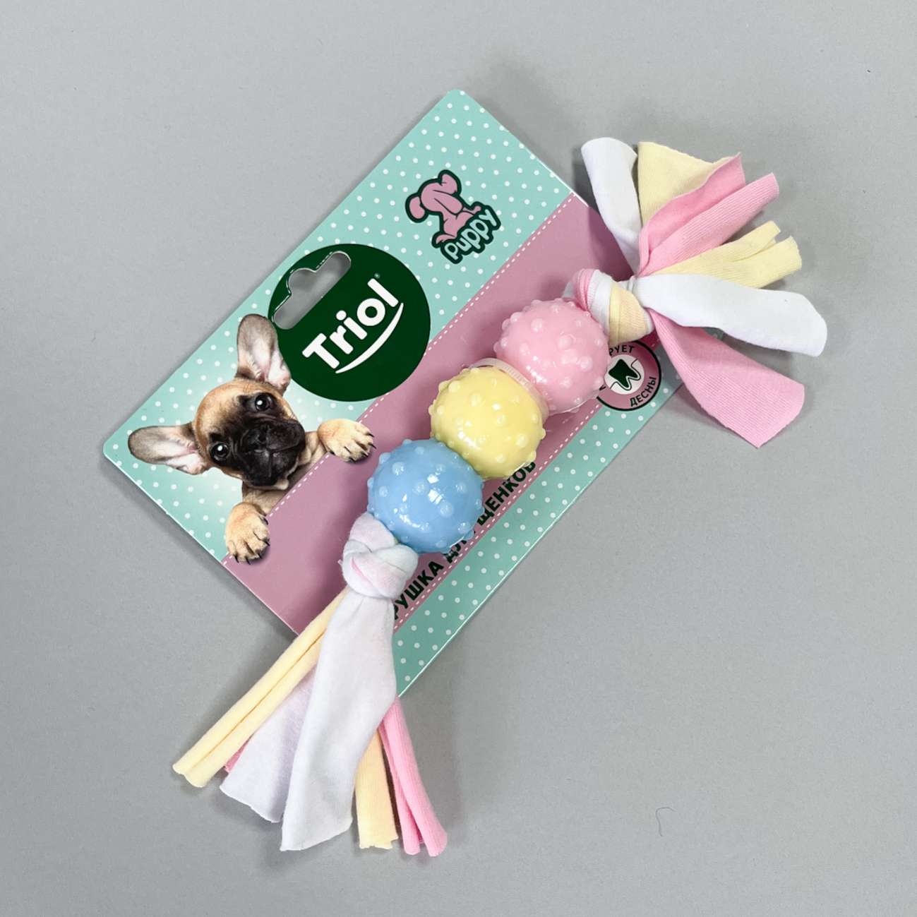 Резиновая игрушка для щенков Triol Диски на веревке