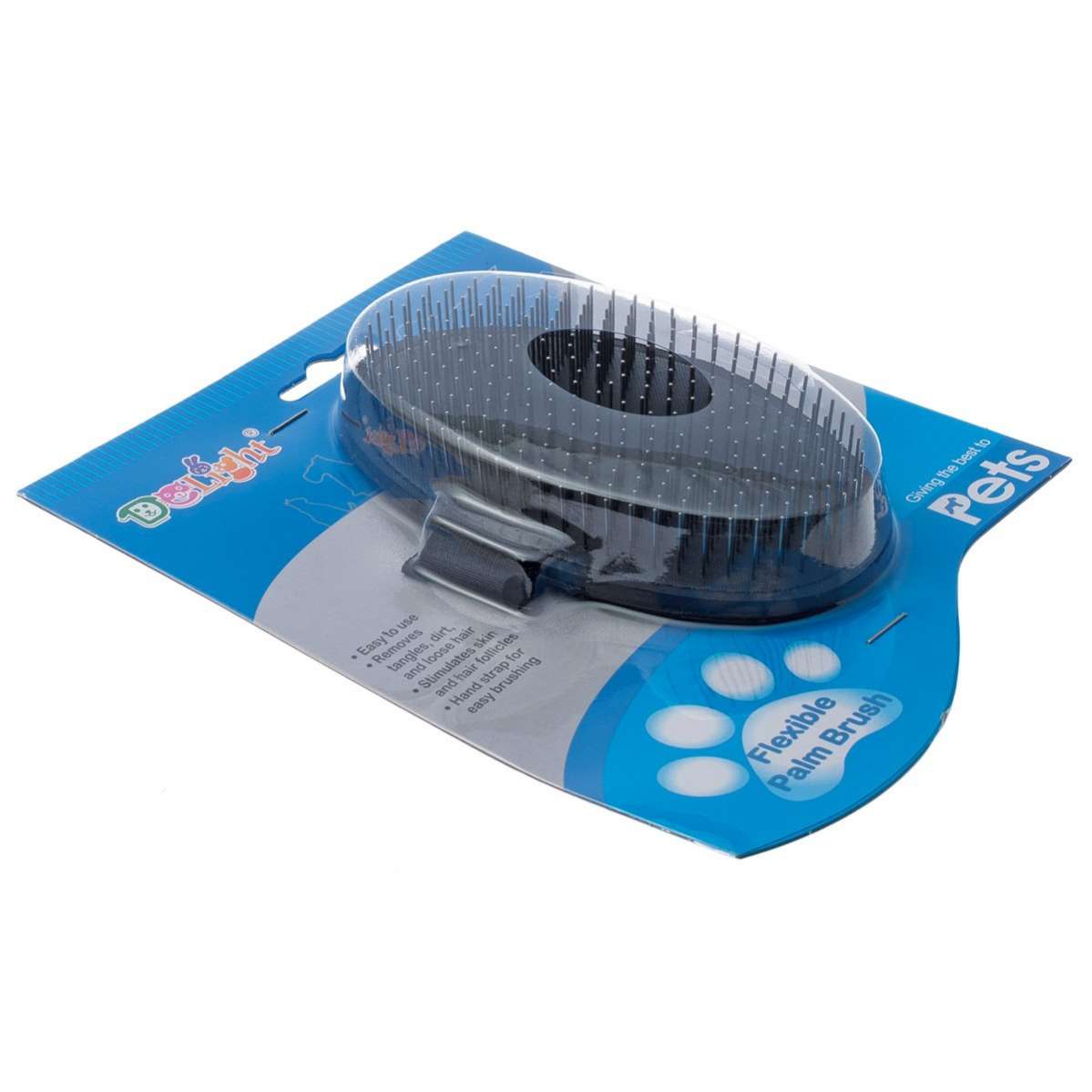 Щетка для собаки резиновая на руку металлические зубья