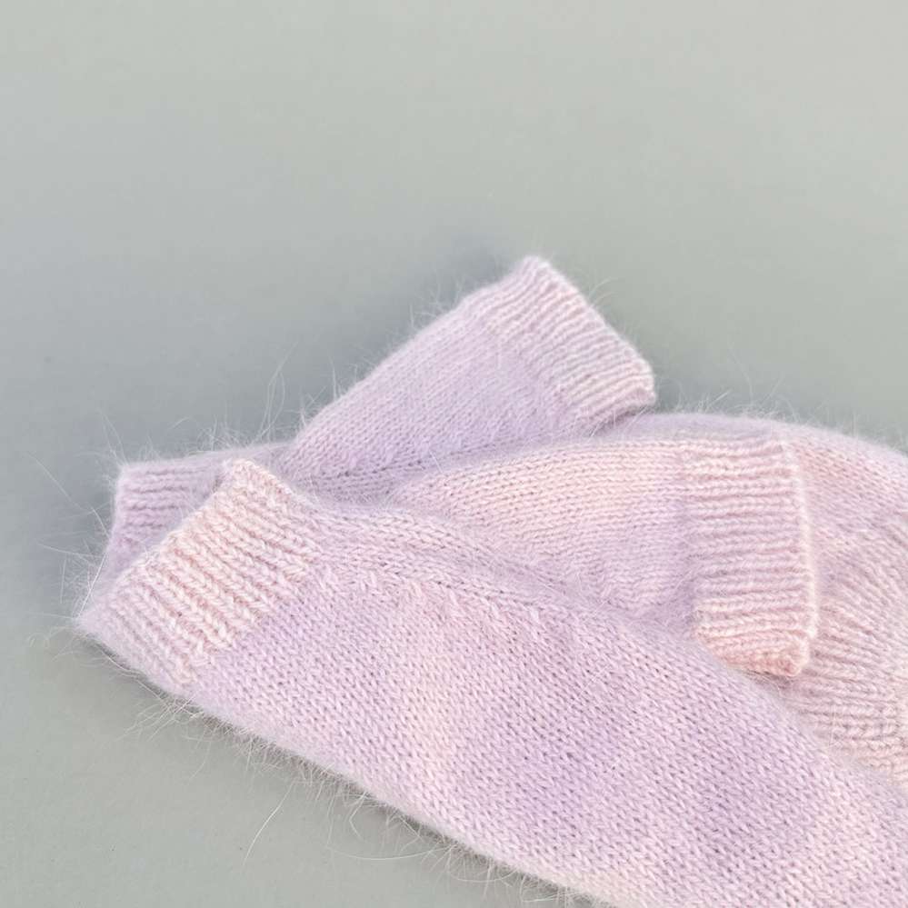 Вязаный свитер Puffy Пух норки Нежно-розовый