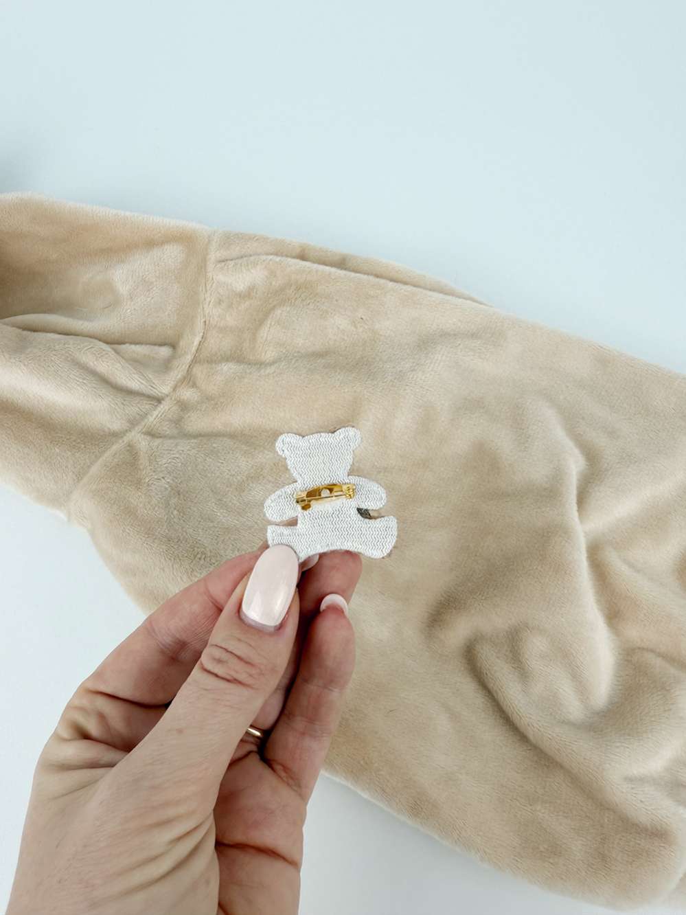 Толстовка для собаки велюровая Puffy Тедди бежевая