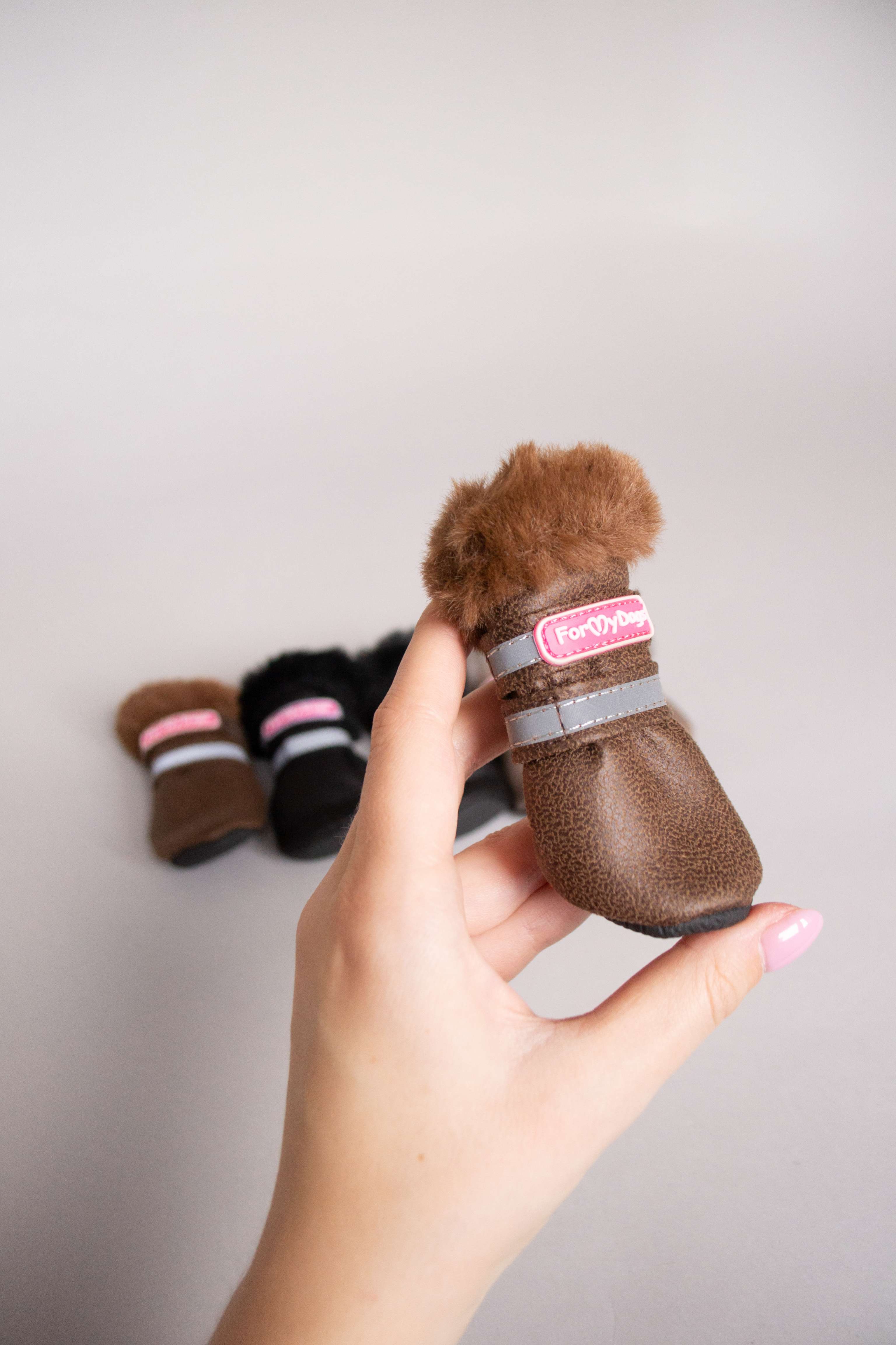 Зимняя обувь для собак ForMyDogs Альпы Коричневые