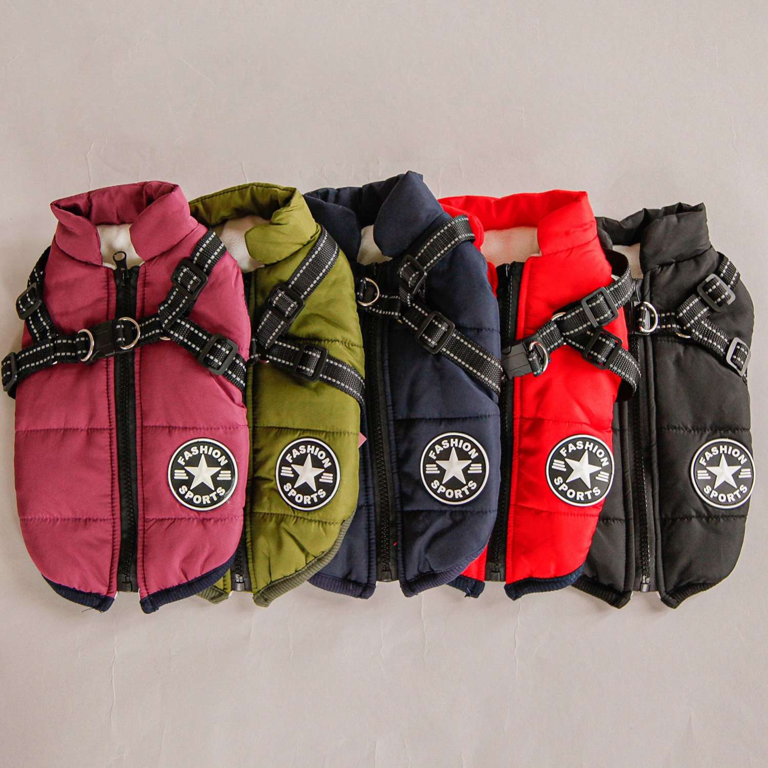 Жилет со шлейкой для собаки утепленный Pet Фикси