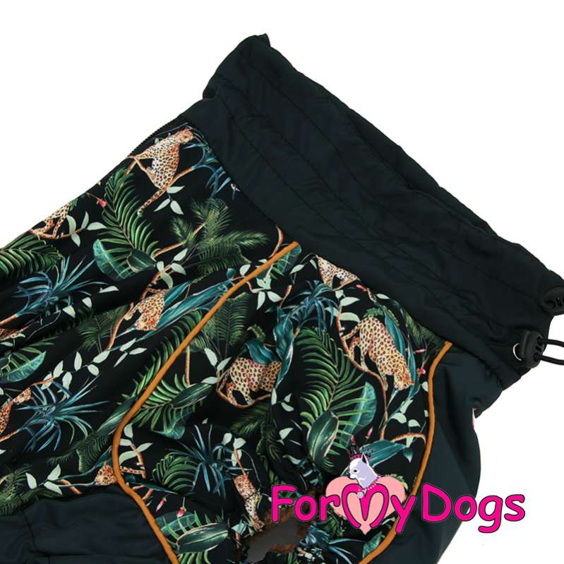 Дождевик для собаки на длинную спину ForMyDogs Джунгли