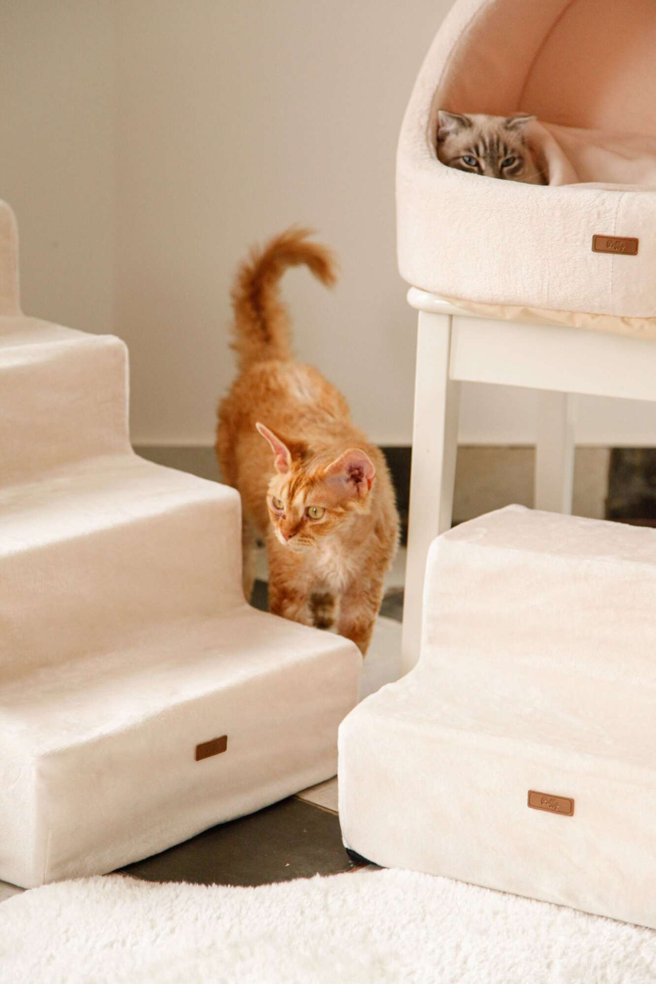 Лестница для собак Puffy Молочная