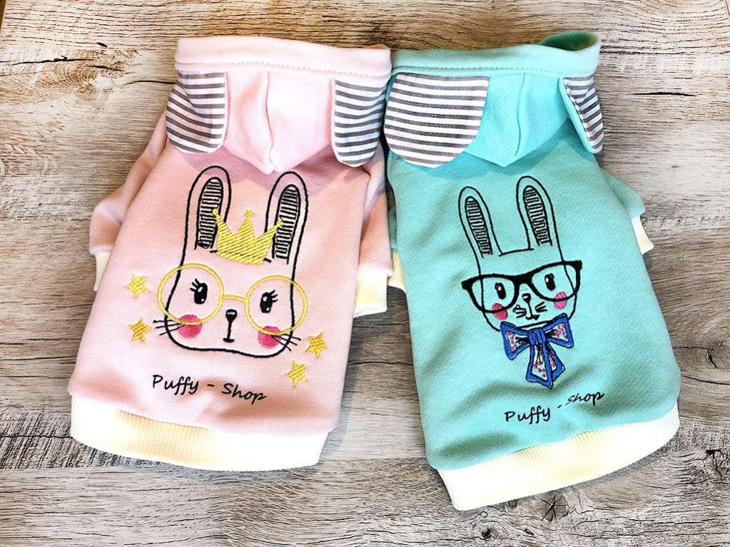 Толстовка для собак с капюшоном Puffy Bunny