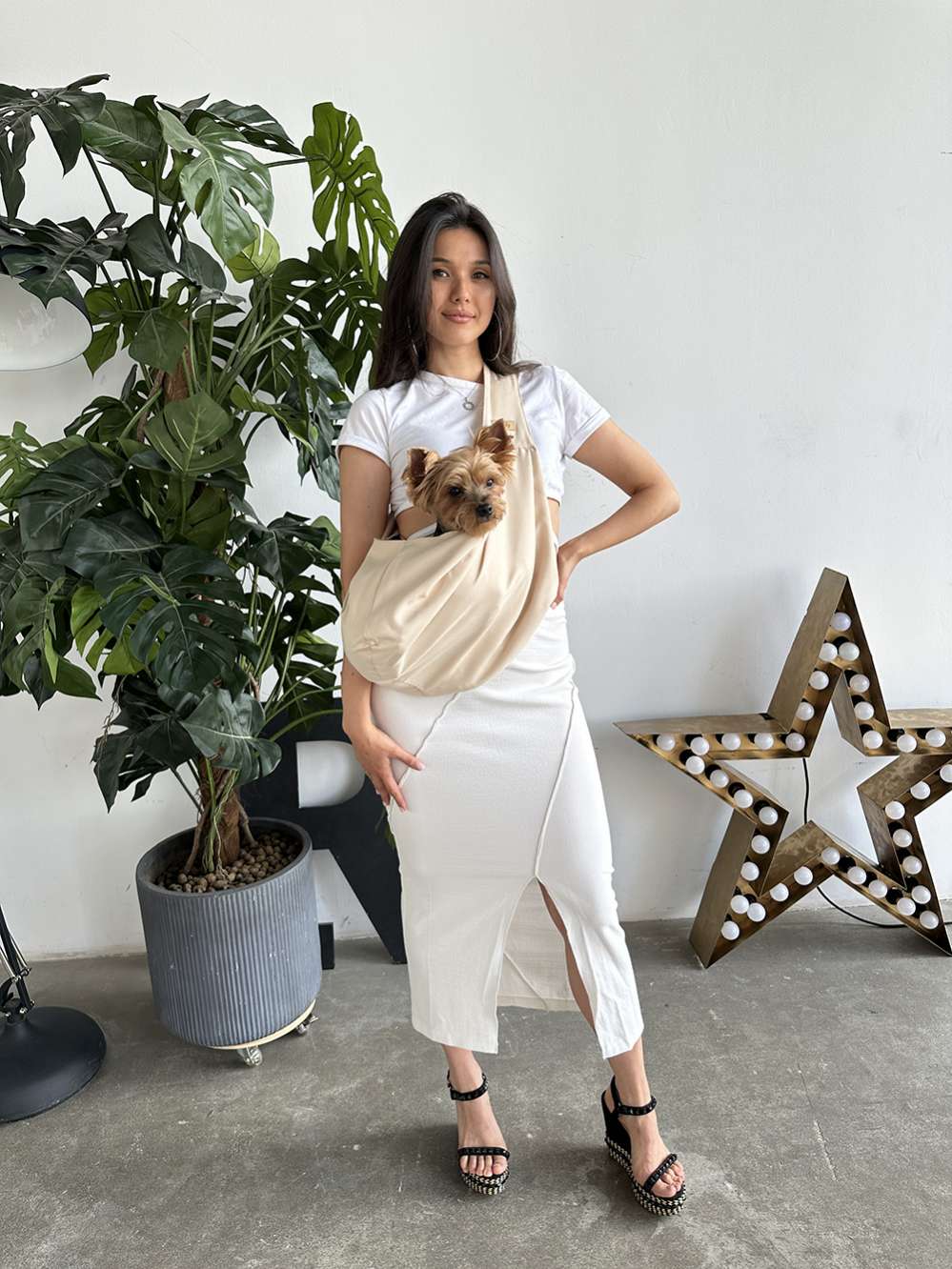 Сумка для собак Гамак Puffy Ваниль летняя